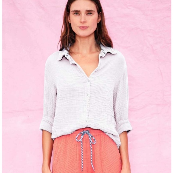 NWT Sundry Light Pink Button-Down Shirt Size 0 - Picture 1 of 5